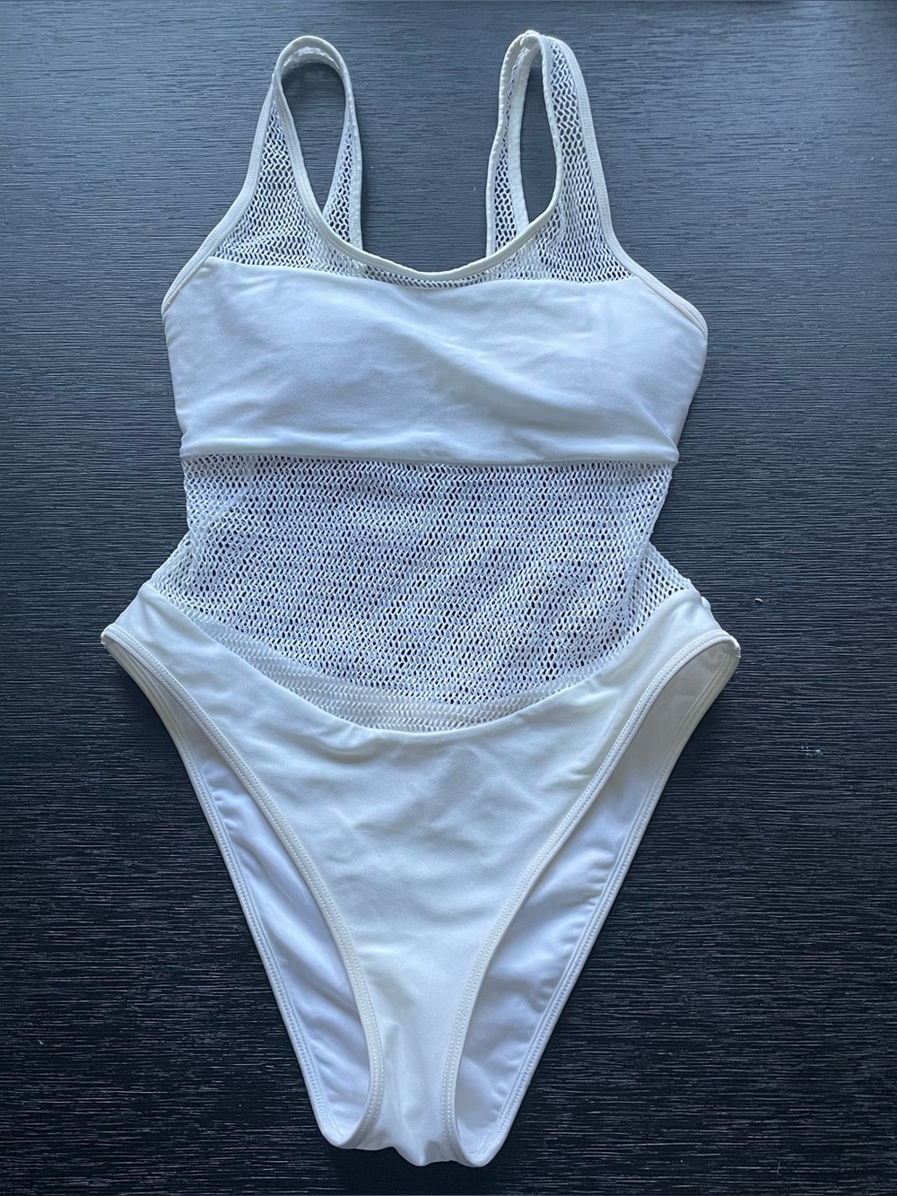 Fabletics White Mesh Swimsuit (one piece, small)
